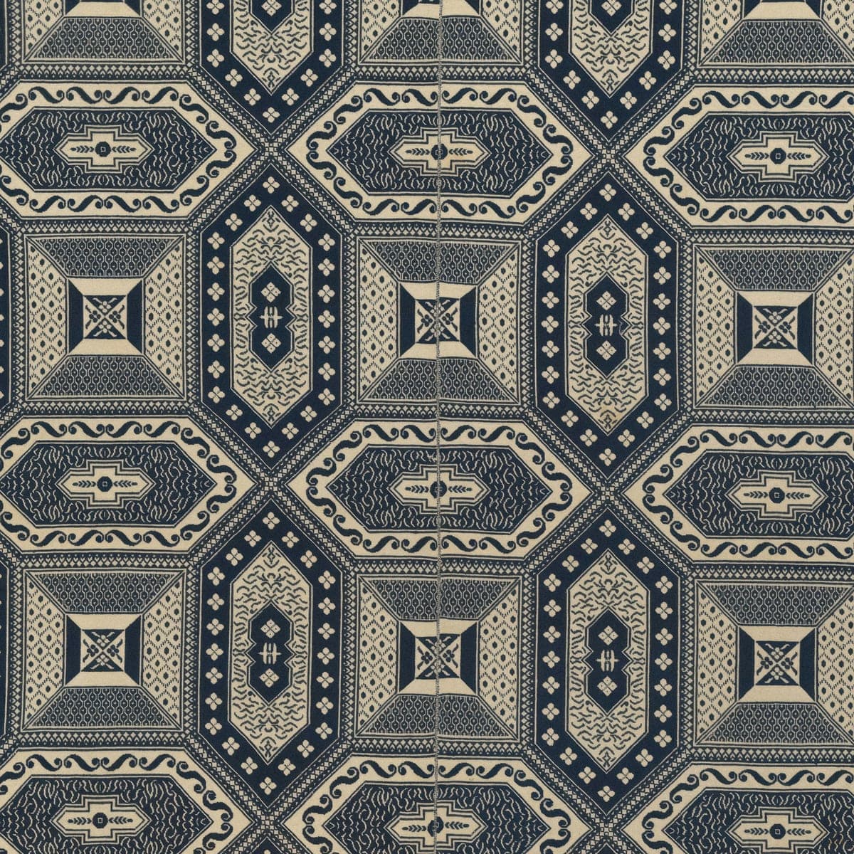 Close-up of the distressed pattern on the Vintage Azure