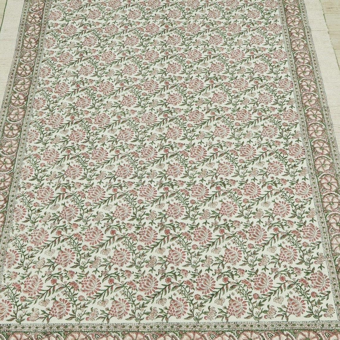 Close-up of the distressed pattern on the Jaipur Jaali