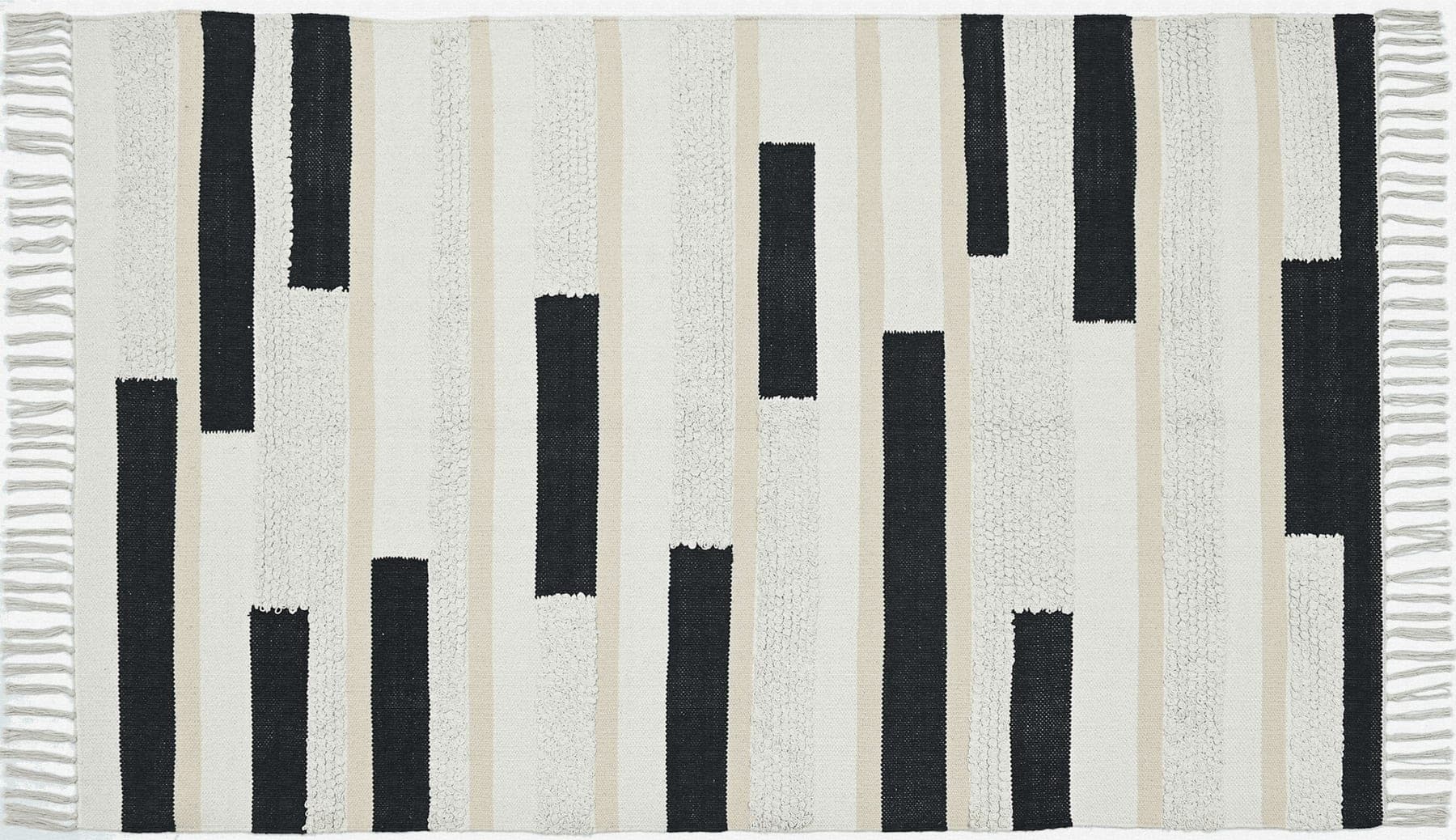 Terrace Stripe, a power-loomed polypropylene rug, shown flat