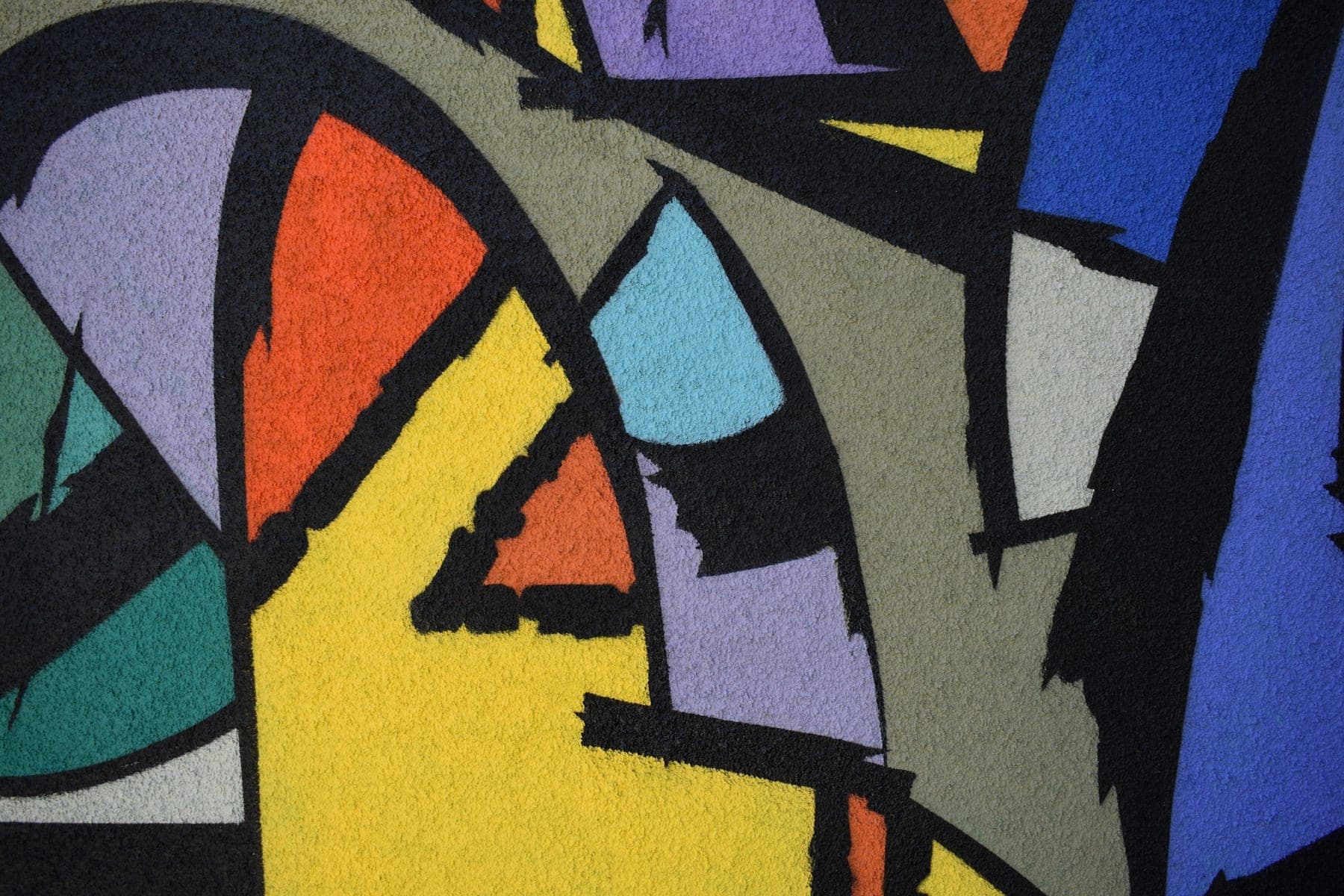 Aurora Abstract, a hand-tufted wool and viscose rug, shown flat