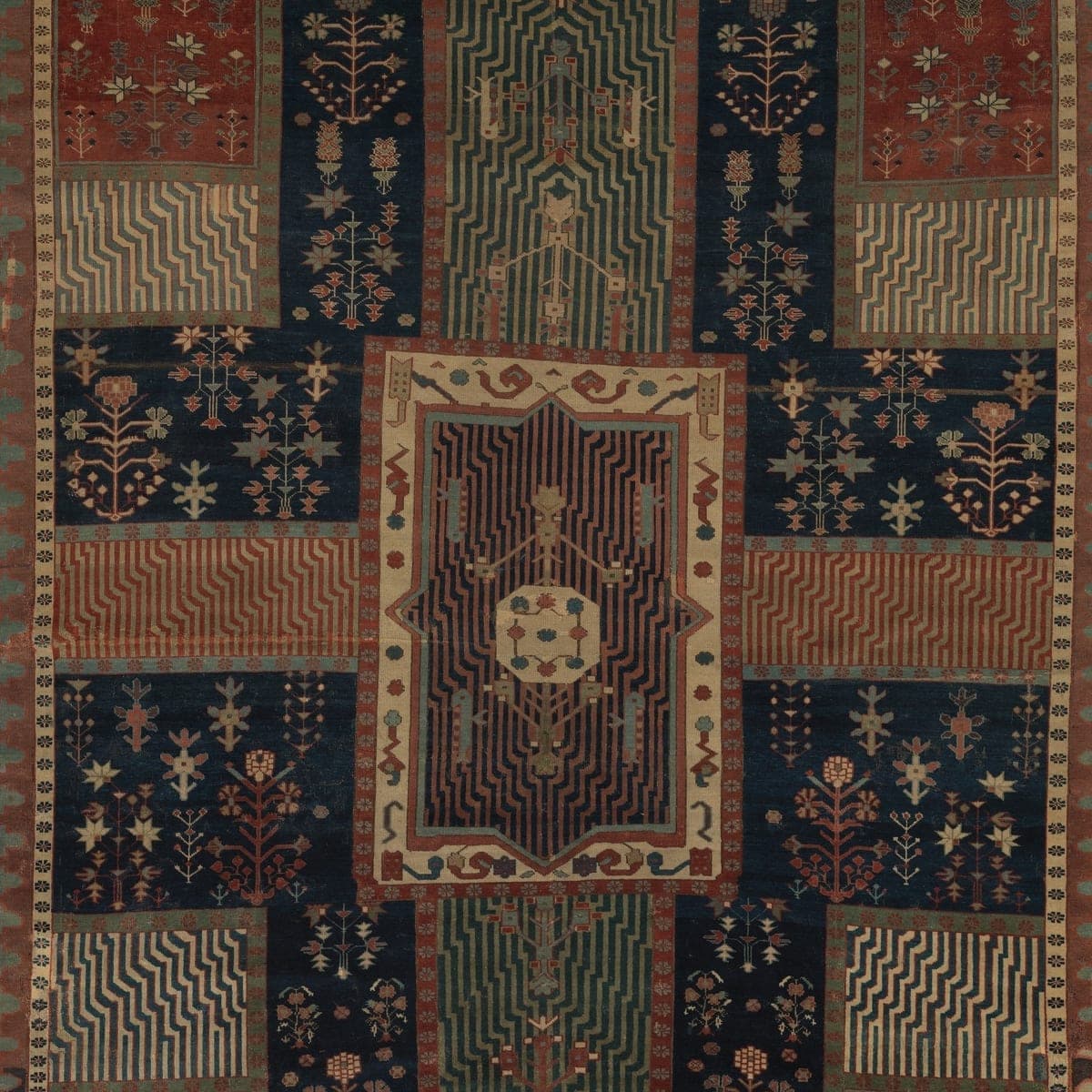 Close-up of the geometric pattern on the Bakhtiari Panel