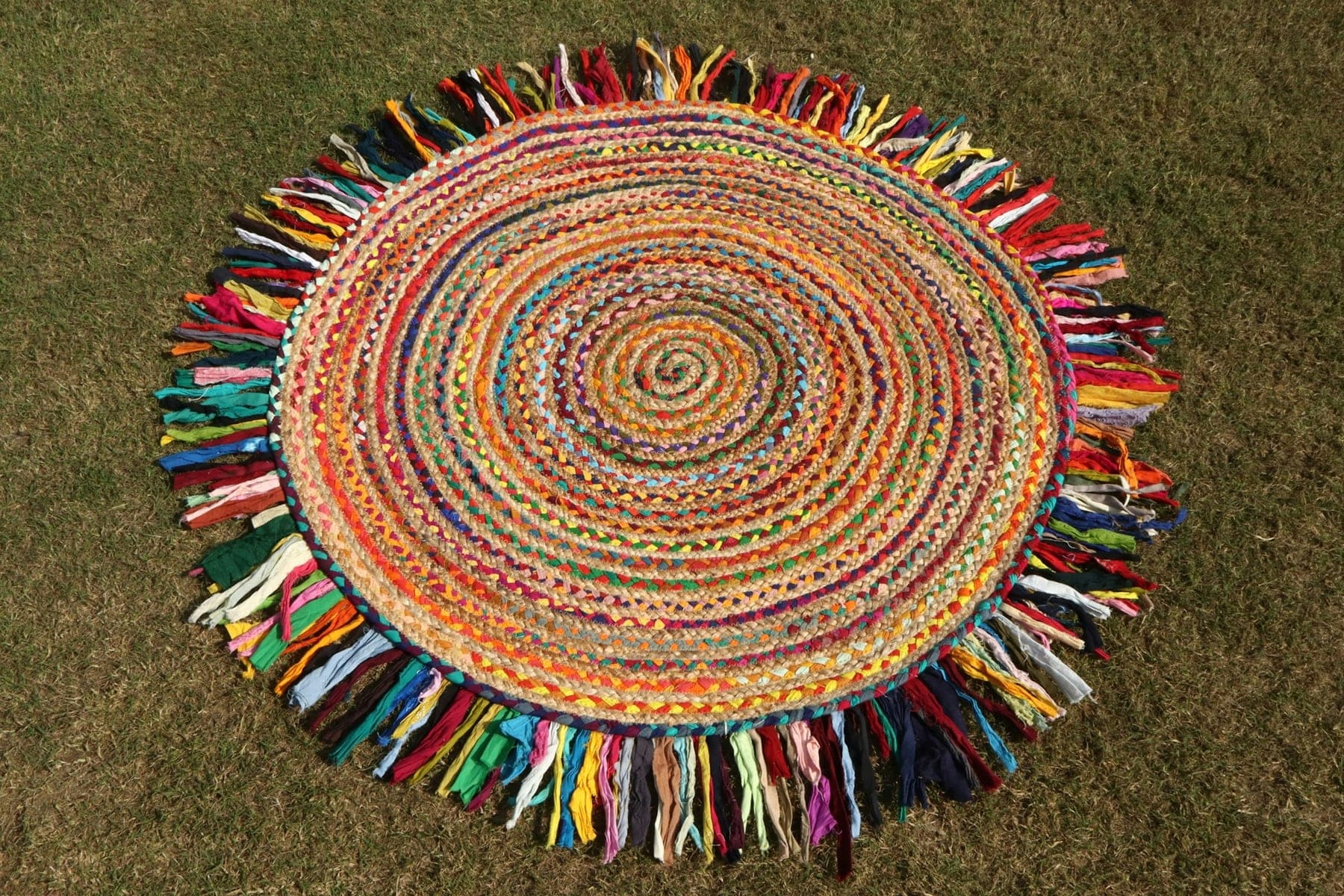 Rainbow Arch Kids, a machine-tufted polyester rug, shown flat