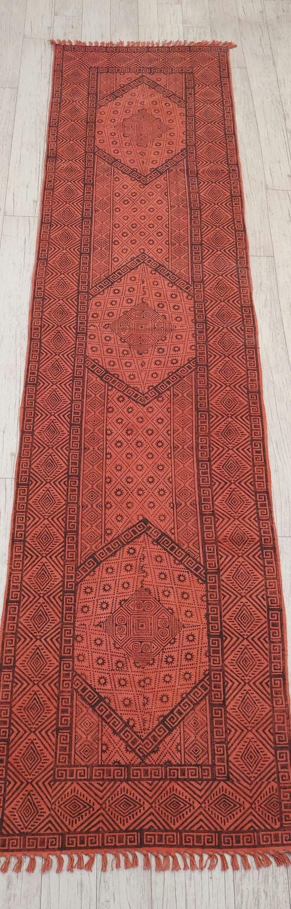 Kilim Hallway Runner, a flat-woven wool rug, shown flat