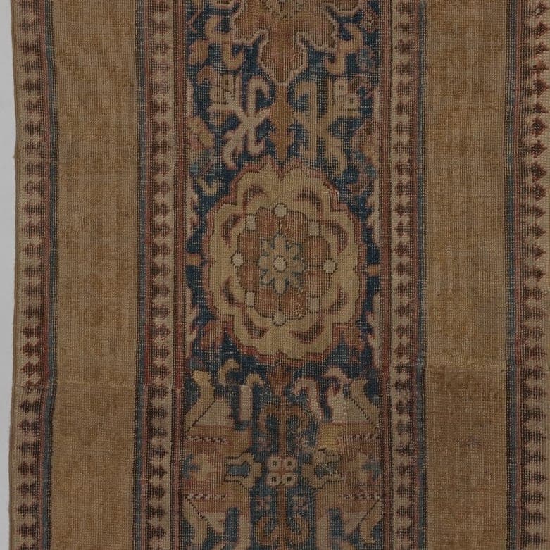 Close-up of the tribal pattern on the Kazak Hallway Runner