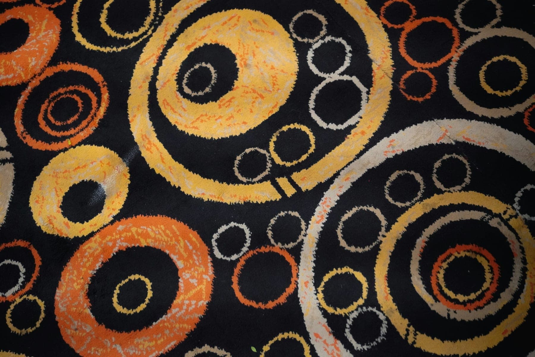 Ink Wash, a hand-knotted wool and silk rug, shown flat