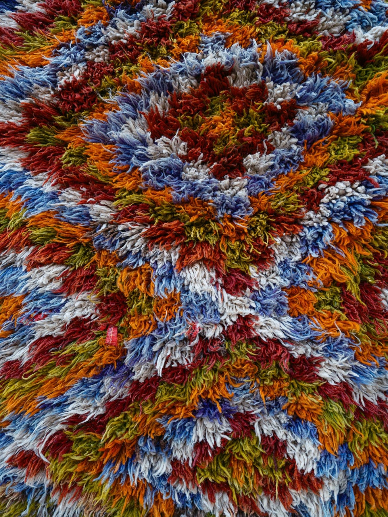 Cloud Shag, a machine-tufted polyester rug, shown flat