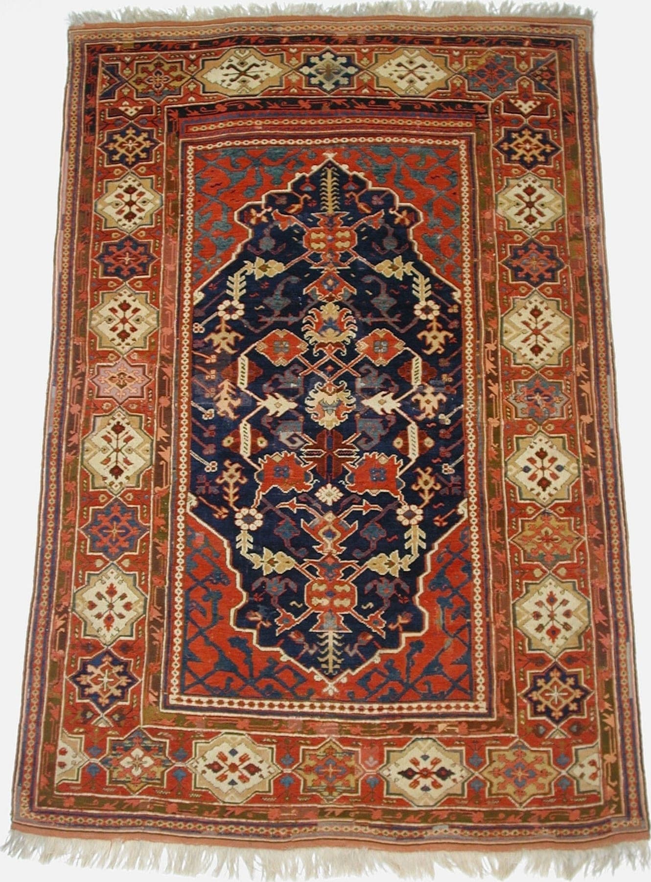 Sivas Garden, a hand-knotted wool rug, shown flat