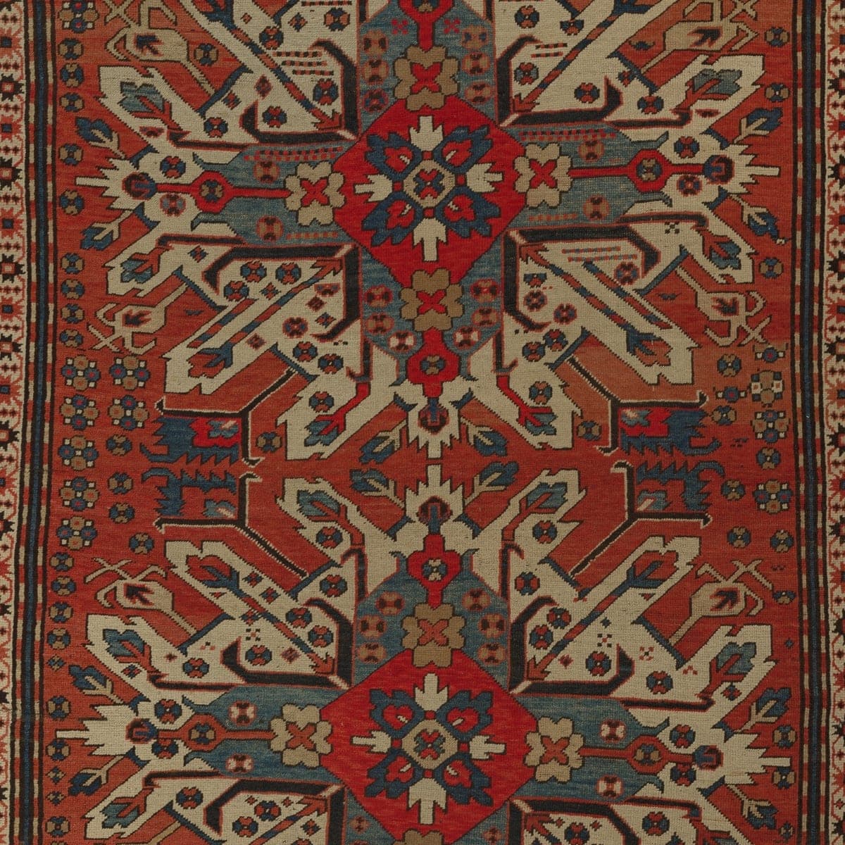 Close-up of the tribal pattern on the Eagle Kazak Star
