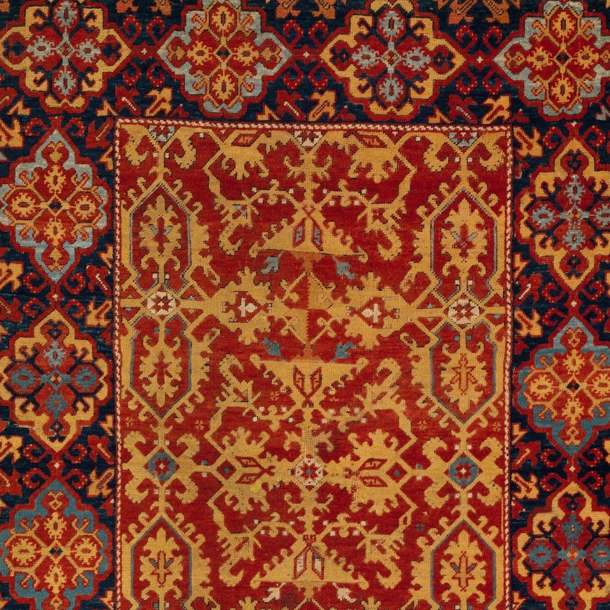 Close-up of the all-over pattern on the Ornamental Lotto Ember